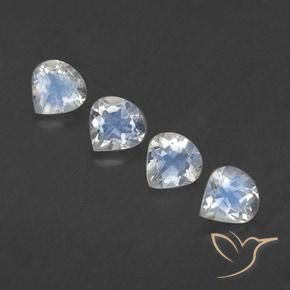 Shop natural 1.50ct 青みがかったホワイト レインボームーンストーン gems, 洋梨の形, from インド at GemSelect. In stock, global shipping!