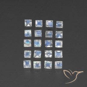 Shop natural 2.91ct 青みがかったホワイト レインボームーンストーン gems, 四角形, from インド at GemSelect. In stock, global shipping!