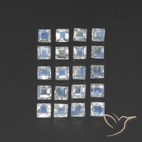 Shop natural 2.42ct 青みがかったホワイト レインボームーンストーン gems, 四角形, from インド at GemSelect. In stock, global shipping!