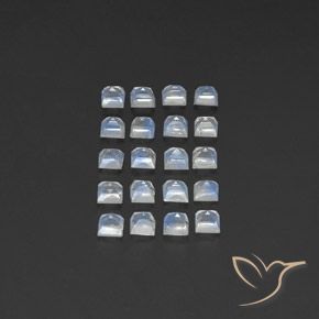 Shop natural 2.42ct 青みがかったホワイト レインボームーンストーン gems, 四角形, from インド at GemSelect. In stock, global shipping!
