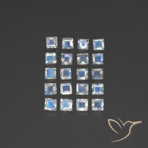 Shop natural 2.74ct 青みがかったホワイト レインボームーンストーン gems, 四角形, from インド at GemSelect. In stock, global shipping!