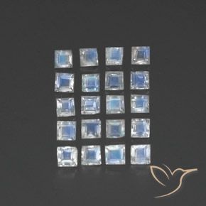 Shop natural 3.06ct 青みがかったホワイト レインボームーンストーン gems, 四角形, from インド at GemSelect. In stock, global shipping!