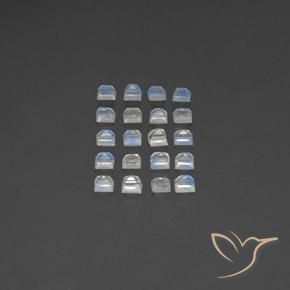 Shop natural 3.44ct 青みがかったホワイト レインボームーンストーン gems, 四角形, from インド at GemSelect. In stock, global shipping!