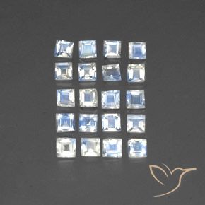 Shop natural 2.66ct 青みがかったホワイト レインボームーンストーン gems, 四角形, from インド at GemSelect. In stock, global shipping!