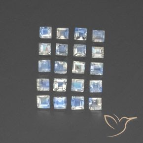 Shop natural 3.26ct 青みがかったホワイト レインボームーンストーン gems, 四角形, from インド at GemSelect. In stock, global shipping!