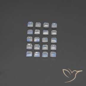 Shop natural 3.26ct 青みがかったホワイト レインボームーンストーン gems, 四角形, from インド at GemSelect. In stock, global shipping!