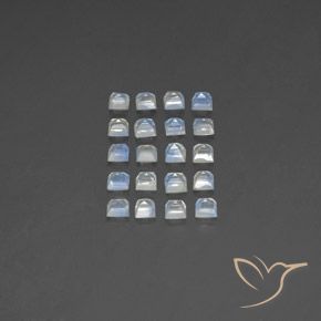 Shop natural 3.26ct 青みがかったホワイト レインボームーンストーン gems, 四角形, from インド at GemSelect. In stock, global shipping!