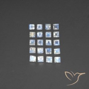 Shop natural 2.96ct 青みがかったホワイト レインボームーンストーン gems, 四角形, from インド at GemSelect. In stock, global shipping!