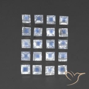 Shop natural 3.14ct 青みがかったホワイト レインボームーンストーン gems, 四角形, from インド at GemSelect. In stock, global shipping!