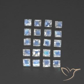 Shop natural 2.88ct 青みがかったホワイト レインボームーンストーン gems, 四角形, from インド at GemSelect. In stock, global shipping!