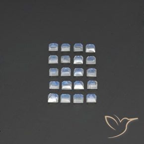 Shop natural 2.90ct 青みがかったホワイト レインボームーンストーン gems, 四角形, from インド at GemSelect. In stock, global shipping!