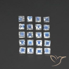 Shop natural 2.15ct 青みがかったホワイト レインボームーンストーン gems, 四角形, from インド at GemSelect. In stock, global shipping!