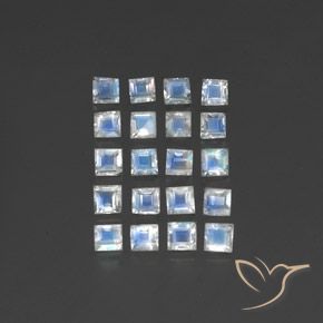 Shop natural 2.83ct 青みがかったホワイト レインボームーンストーン gems, 四角形, from インド at GemSelect. In stock, global shipping!