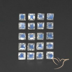 Shop natural 3.34ct 青みがかったホワイト レインボームーンストーン gems, 四角形, from インド at GemSelect. In stock, global shipping!