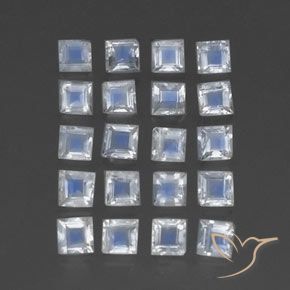 Shop natural 2.49ct 青みがかったホワイト レインボームーンストーン gems, 四角形, from インド at GemSelect. In stock, global shipping!