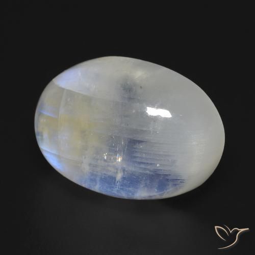 【冬バーゲン★特別送料無料！】 13.76ct 天然 青みがかったホワイト レインボームーンストーン トパーズ