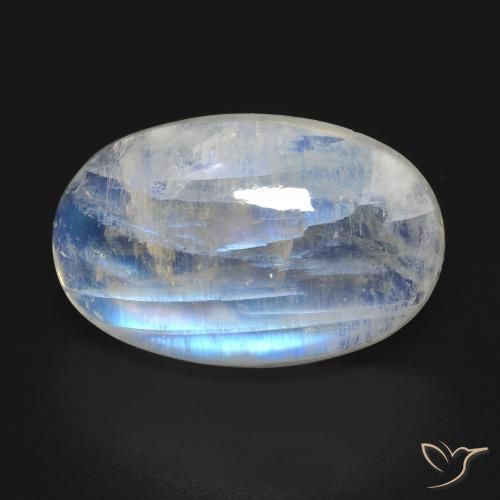 13.76ct 天然 青みがかったホワイト レインボームーンストーン