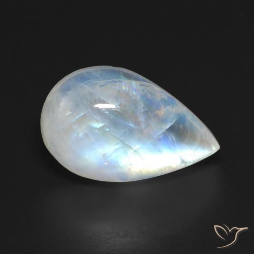 19.00ct 天然 青みがかったホワイト レインボームーンストーン