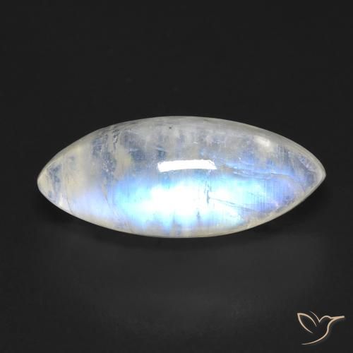 5.97ct 天然 青みがかったホワイト レインボームーンストーン, マーキーズ, 透明