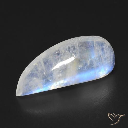 6.69ct 天然 青みがかったホワイト レインボームーンストーン, ファンシー, 透明