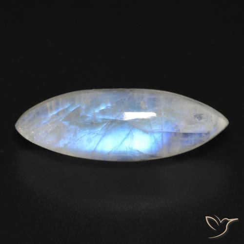 8.12ct 天然 青みがかったホワイト レインボームーンストーン, マーキーズ, 透明