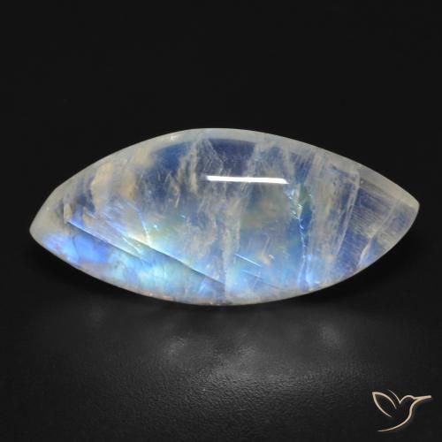 8.85ct 天然 青みがかったホワイト レインボームーンストーン, マーキーズ, 透明