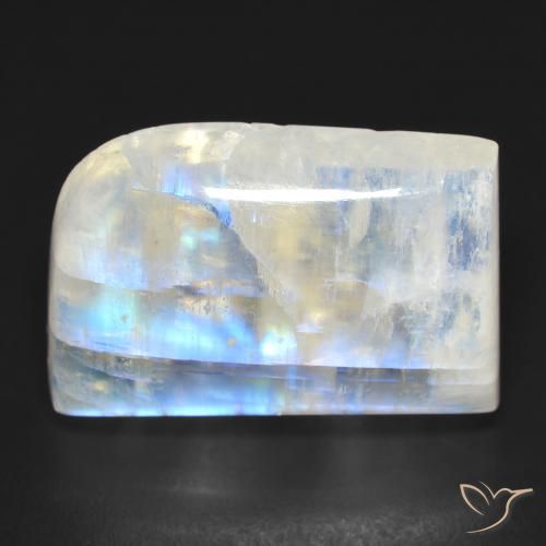 20.62ct 天然 青みがかったホワイト レインボームーンストーン, ファンシー, 透明