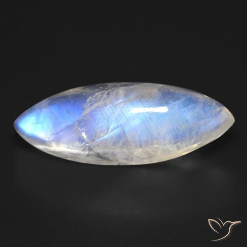 18.53ct 天然 青みがかったホワイト レインボームーンストーン, マーキーズ, 透明