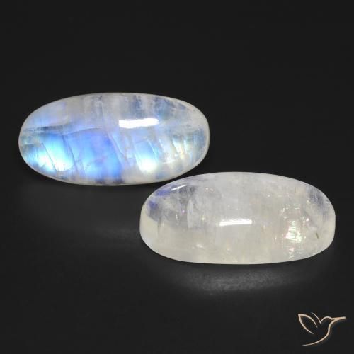 Shop natural 25.93ct 青みがかったホワイト レインボームーンストーン gems, 楕円形, from アメリカ at GemSelect. In stock, global shipping!