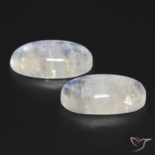 Shop natural 25.93ct 青みがかったホワイト レインボームーンストーン gems, 楕円形, from アメリカ at GemSelect. In stock, global shipping!