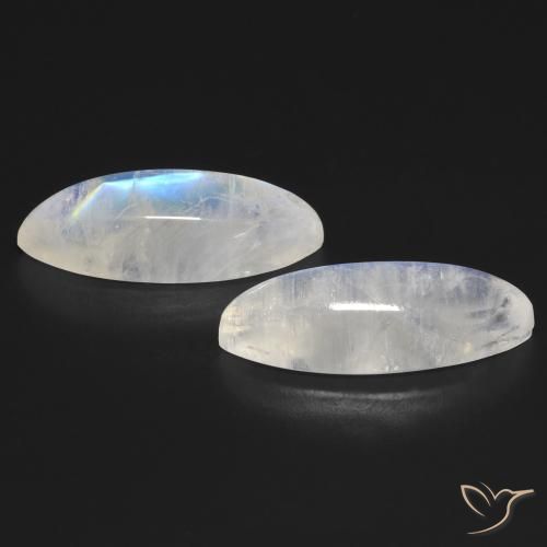 Shop natural 18.77ct 青みがかったホワイト レインボームーンストーン gems, マーキーズ, from アメリカ at GemSelect. In stock, global shipping!