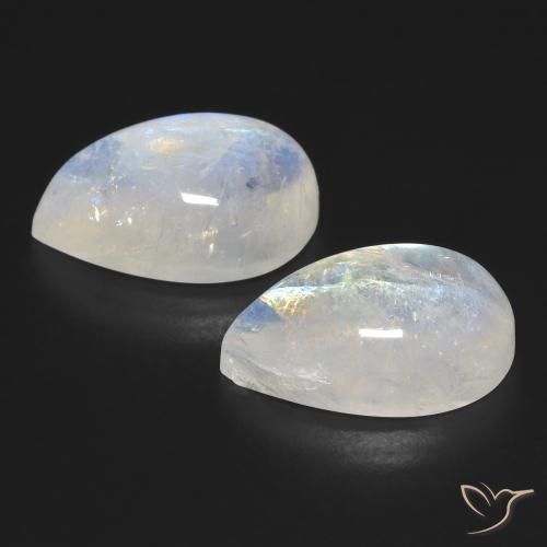 Shop natural 18.38ct 青みがかったホワイト レインボームーンストーン gems, 洋梨の形, from アメリカ at GemSelect. In stock, global shipping!