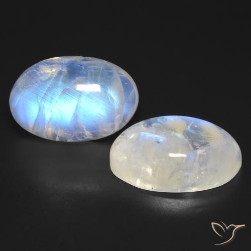 Shop natural 25.23ct 青みがかったホワイト レインボームーンストーン gems, 楕円形, from アメリカ at GemSelect. In stock, global shipping!