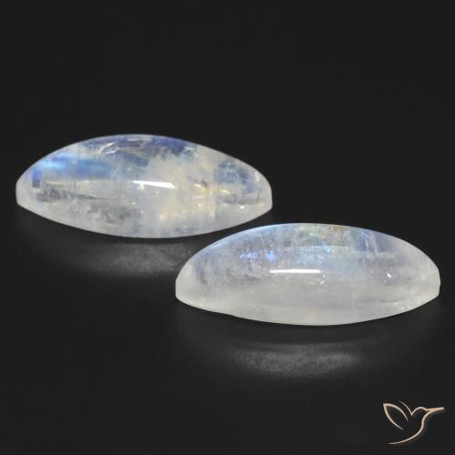 Shop natural 13.84ct 青みがかったホワイト レインボームーンストーン gems, マーキーズ, from アメリカ at GemSelect. In stock, global shipping!