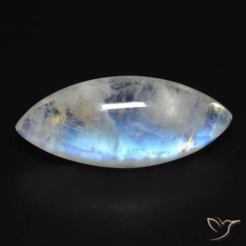 13.85ct 天然 青みがかったホワイト レインボームーンストーン, マーキーズ, 透明