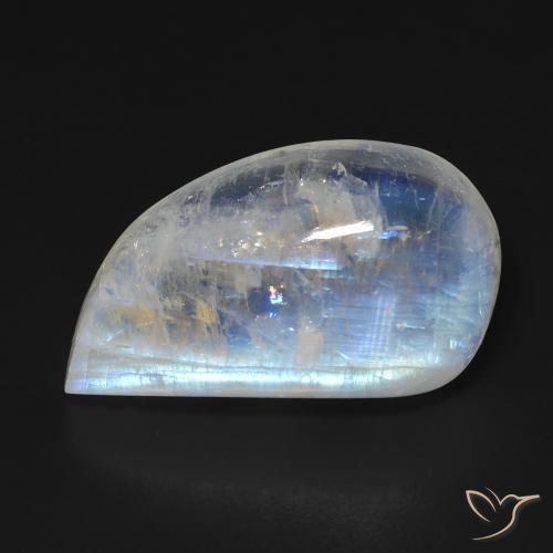 14.35ct 天然 青みがかったホワイト レインボームーンストーン, ファンシー, 透明