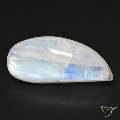 20.59ct 天然 青みがかったホワイト レインボームーンストーン, ファンシー, 透明