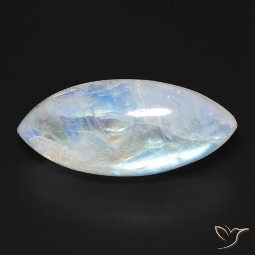 12.26ct 天然 青みがかったホワイト レインボームーンストーン, マーキーズ, 透明