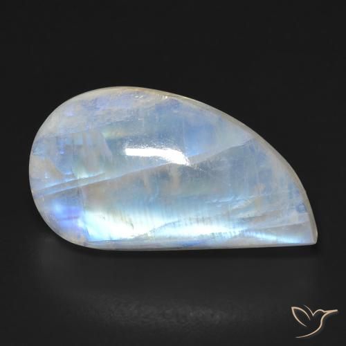 12.96ct 天然 青みがかったホワイト レインボームーンストーン, ファンシー, 透明