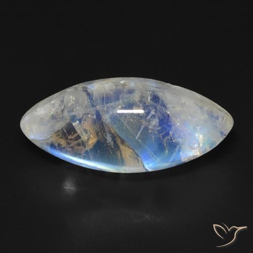 9.87ct 天然 青みがかったホワイト レインボームーンストーン, マーキーズ, 透明
