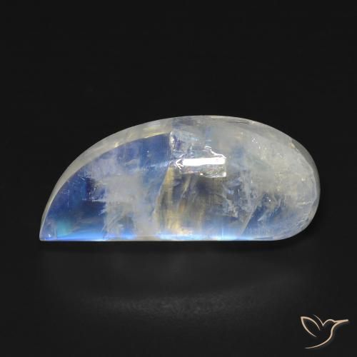 12.85ct 天然 青みがかったホワイト レインボームーンストーン, ファンシー, 透明