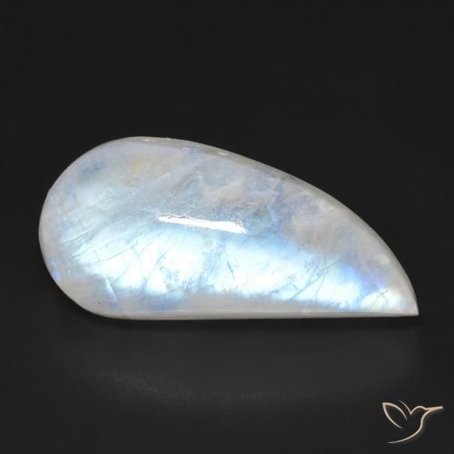 13.85ct 天然 青みがかったホワイト レインボームーンストーン, ファンシー, 透明