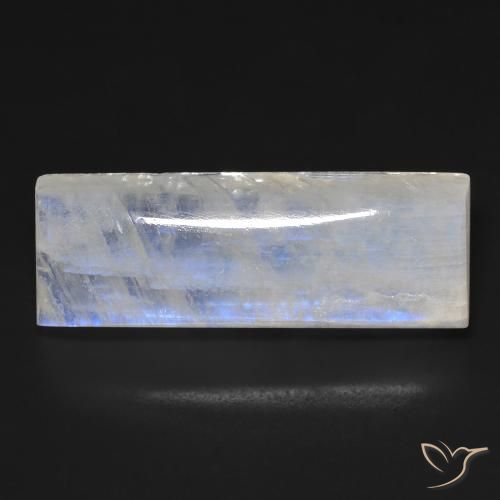 28.52ct 天然 青みがかったホワイト レインボームーンストーン, バゲット, 透明
