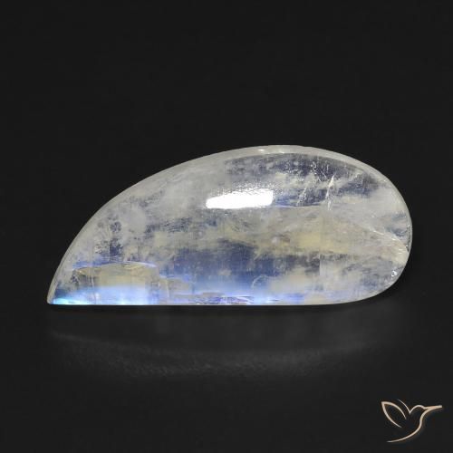 7.16ct 天然 青みがかったホワイト レインボームーンストーン, ファンシー, 透明