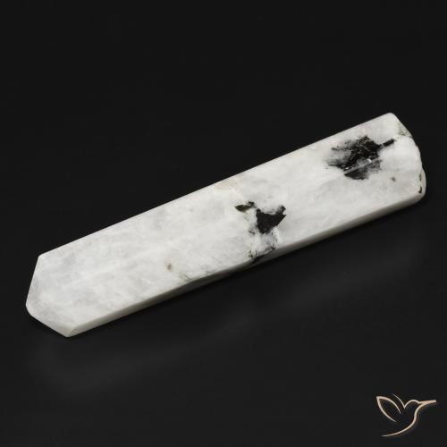 41.23ct 天然 白と黒 レインボームーンストーン, ファンシー, オペーク