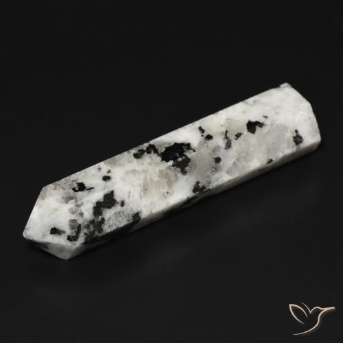 25.91ct 天然 白と黒 レインボームーンストーン, ファンシー