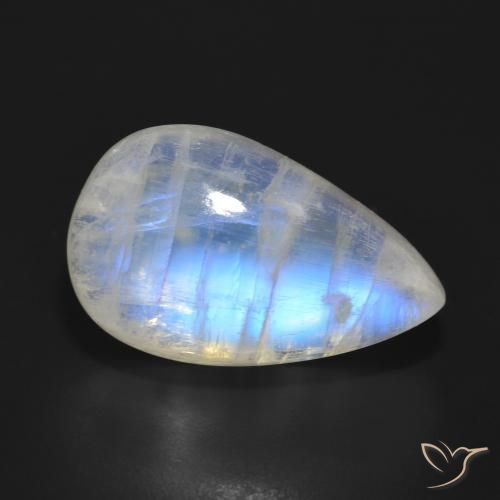 15.76ct 天然 青みがかったホワイト レインボームーンストーン 15.76ct 天然 青みがかったホワイト レインボームーンストーン