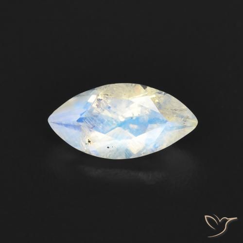 0.55ct 天然 青みがかったホワイト レインボームーンストーン, マーキーズ, 透明