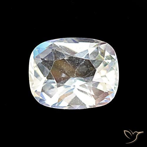 1.69ct マルチカラーホワイト レインボームーンストーン, クッション, VVS