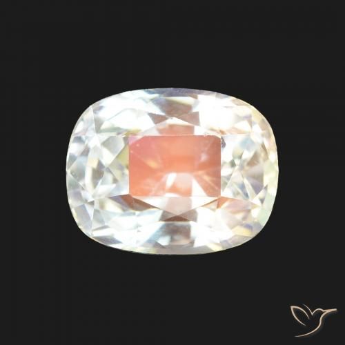 2.40ct 天然 マルチカラーホワイト レインボームーンストーン, クッション, VVS